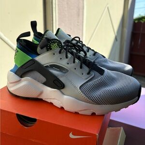 Nike Air Huarache Run Ultra- Royal Blue Scream Green (men’s size 7/wmns 8.5)